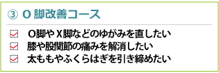 O脚改善コース